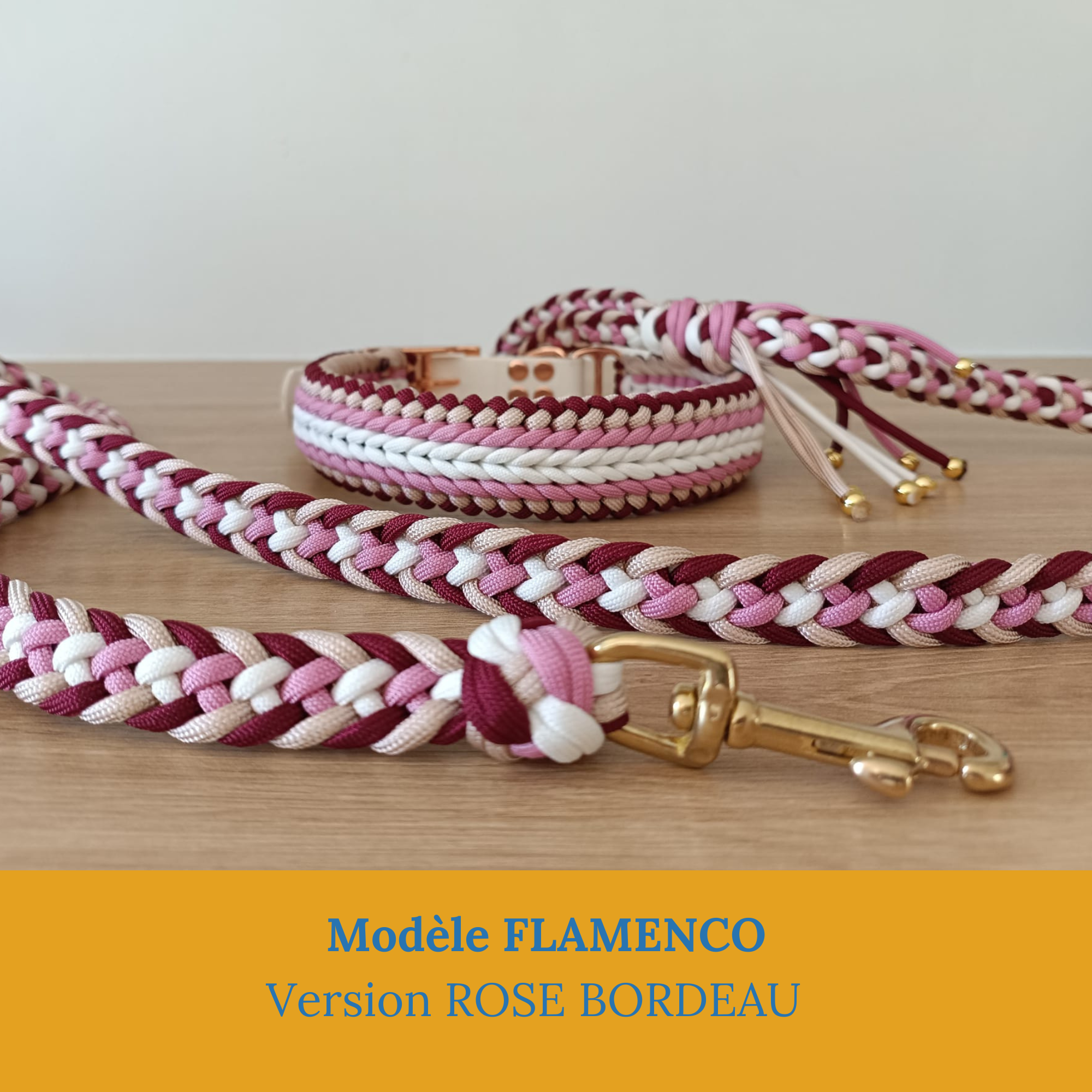 Somptueux-ensemble-collier-laisse-chien-luxe-tressage-main