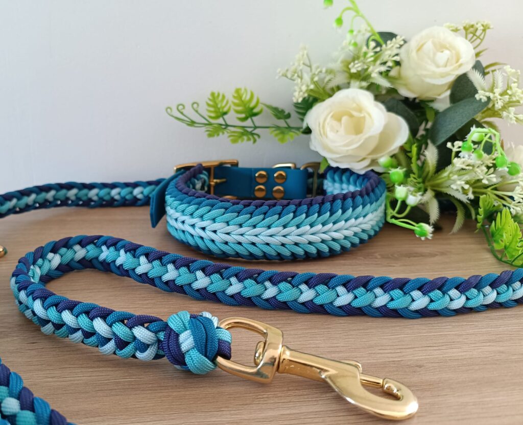 collier-laisse-chien-tressés-main